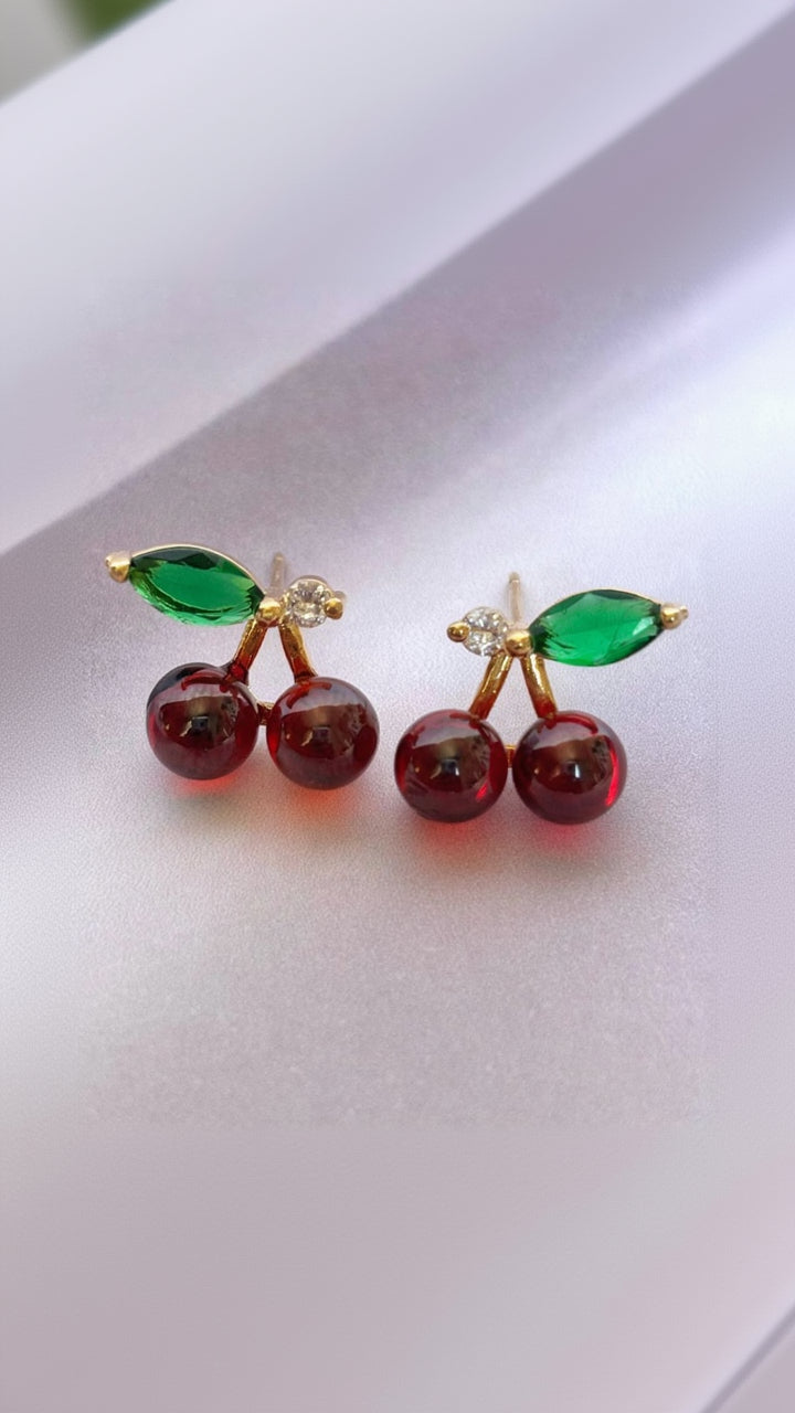 Aros Cereza - Bañado en oro