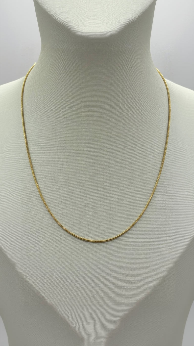 Collar Tubular - Bañado en oro